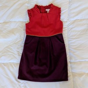 ⬇️ Janie and Jack Wool Blend Red and Purple Dress